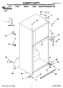 CABINET PARTS Diagram and Parts List for GR9FHMXPT00  Whirlpool Refrigerator