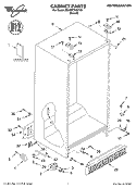 CABINET, LITERATURE Diagram and Parts List for 8ED0WTKXKT01  Whirlpool Refrigerator