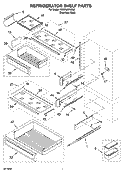 REFRIGERATOR SHELF PARTS Diagram and Parts List for KBRP36FMS02  KitchenAid Refrigerator