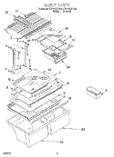SHELF, LIT/OPTIONAL Diagram and Parts List for ET21PKXFW00  Whirlpool Refrigerator