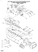 MOTOR AND ICE CONTAINER Diagram and Parts List for 4YED25DQDN00  Whirlpool Refrigerator