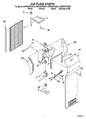 AIR FLOW PARTS Diagram and Parts List for KSRX22FNST01  KitchenAid Refrigerator