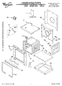 LOWER OVEN, LITERATURE Diagram and Parts List for RBD305PDB13  Whirlpool Wall Oven