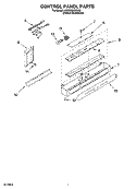 CONTROL PANEL PARTS Diagram and Parts List for KSSO36FMX02  KitchenAid Refrigerator