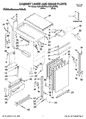 CABINET LINER AND DOOR PARTS Diagram and Parts List for KUIS18PNTW0  KitchenAid Ice Maker