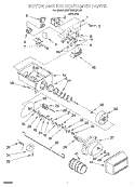 MOTOR AND ICE CONTAINER Diagram and Parts List for 4KSRS22QFA02  KitchenAid Refrigerator