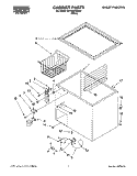 SECTION Diagram and Parts List for RH1000RDW00  Roper Freezer