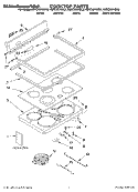 COOKTOP, LITERATURE Diagram and Parts List for KERC507HBL3  KitchenAid Range