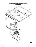 COMPONENT SHELF AND LATCH Diagram and Parts List for BES450WB1  Roper Range