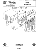 CABINET AND FRONT Diagram and Parts List for ACE082XS0  Whirlpool Air Conditioner