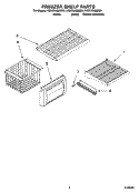 FREEZER SHELF PARTS Diagram and Parts List for KSSO36QMB01  KitchenAid Refrigerator