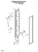 FREEZER DOOR PARTS Diagram and Parts List for KSRA22KNSS00  KitchenAid Refrigerator