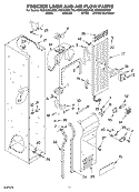 FREEZER LINER AND AIR FLOW Diagram and Parts List for KSSS36QKT00  KitchenAid Refrigerator