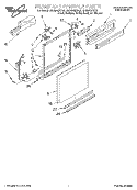 FRAME AND CONSOLE Diagram and Parts List for GU980QPDQ0  Whirlpool Dishwasher