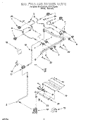MANIFOLD AND BURNER Diagram and Parts List for SF317PEAN4  Whirlpool Range