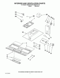 INTERIOR AND VENTILATION PARTS Diagram and Parts List for GMH3174XVS1  Whirlpool Microwave