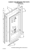 CABINET AND BREAKER TRIM PARTS Diagram and Parts List for KBFO42FTX05  KitchenAid Refrigerator