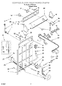 CONTROLS AND REAR PANEL Diagram and Parts List for LXR5232JQ1  Whirlpool Washer