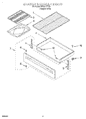 DRAWER AND BROILER Diagram and Parts List for 4RF315PXEQ0  Whirlpool Range