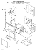 UPPER OVEN Diagram and Parts List for RBD275PDQ12  Whirlpool Wall Oven