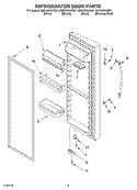 REFRIGERATOR DOOR PARTS Diagram and Parts List for KSRA25ILWH01  KitchenAid Refrigerator