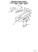 CONTROL PANEL PARTS Diagram and Parts List for KUDS01DJBL0  KitchenAid Dishwasher
