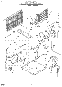 UNIT Diagram and Parts List for KTRS21MDWH03  KitchenAid Refrigerator