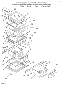 REFRIGERATOR SHELF Diagram and Parts List for KSRS27IHBL00  KitchenAid Refrigerator