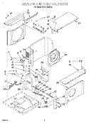 AIRFLOW AND CONTROL Diagram and Parts List for BHAC1800FS0  Whirlpool Air Conditioner