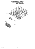 LOWER RACK PARTS, OPTIONAL PARTS (NOT INCLUDED) Diagram and Parts List for IUD8000RS7  Whirlpool Dishwasher