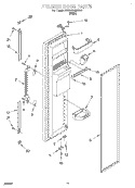 FREEZER DOOR Diagram and Parts List for 3VED27DQDW00  Whirlpool Refrigerator