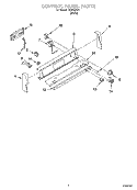 CONTROL PANEL PARTS Diagram and Parts List for RGE34301  Roper Range