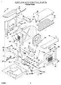 AIRFLOW AND CONTROL Diagram and Parts List for RE253E  Whirlpool Air Conditioner