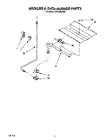 BROILER AND OVEN BURNER Diagram and Parts List for SF310PEYQ1  Whirlpool Range