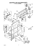 CONTROLS AND REAR PANEL Diagram and Parts List for 4LA9300XYW0  Whirlpool Washer