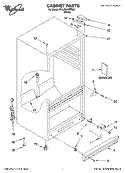 CABINET PARTS Diagram and Parts List for EVL209NBTQ00  Whirlpool Freezer