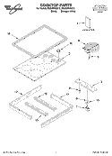COOKTOP PARTS Diagram and Parts List for RS696PXGQ13  Whirlpool Range