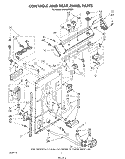 CONTROLS AND REAR PANEL Diagram and Parts List for LA5600XSW1  Whirlpool Washer