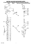 MOTOR AND ICE CONTAINER PARTS Diagram and Parts List for KSCS23FTWH01  KitchenAid Refrigerator