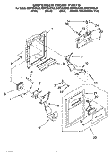 DISPENSER FRONT PARTS Diagram and Parts List for ED5FHEXSB03  Whirlpool Refrigerator