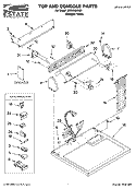 TOP AND CONSOLE PARTS Diagram and Parts List for EGD4300SQ0  Estate Dryer