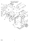 AIR FLOW Diagram and Parts List for 4XACM07DD0  Whirlpool Air Conditioner