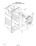 LINER Diagram and Parts List for ET16JKYSM03  Whirlpool Refrigerator