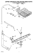 UPPER DISHRACK AND WATER FEED Diagram and Parts List for DU941PWKB0  Whirlpool Dishwasher