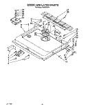 DOOR AND LATCH Diagram and Parts List for KUDD230Y1  KitchenAid Dishwasher