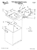 TOP AND CABINET PARTS Diagram and Parts List for 6ALSR7244JQ2  Whirlpool Washer