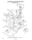 MAGNETRON AND AIR FLOW Diagram and Parts List for MW8650XL2  Whirlpool Microwave