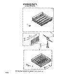 DISHRACK Diagram and Parts List for DP8700XTN3  Whirlpool Dishwasher