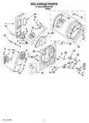 BULKHEAD PARTS, OPTIONAL PARTS (NOT INCLUDED) Diagram and Parts List for EED4400VQ0  Estate Dryer