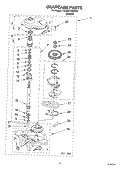 GEARCASE PARTS Diagram and Parts List for 7MLBR7333MT0  Whirlpool Washer